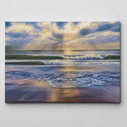 Tranquil Ocean Waves Oil Painting for Serene Home Decor