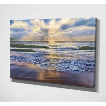 Tranquil Ocean Waves Oil Painting for Serene Home Decor