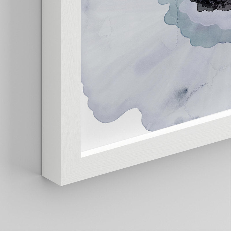 Elegant Pastel Blue Magnolia Flower Art Set for Home Decor
