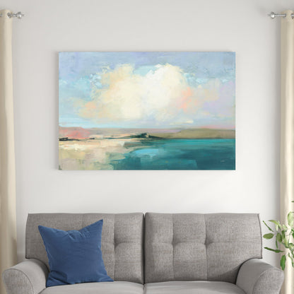 Serene Coastal Sky Oil Painting