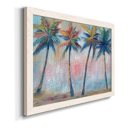 Vibrant Palm Trees Abstract Oil Painting for Bright Home Decor