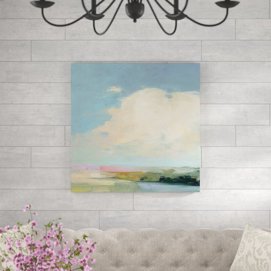Colorful Horizon Abstract Landscape Oil Painting
