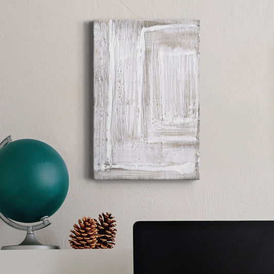 Modern Abstract White Oil Painting for Elegant Home Decor