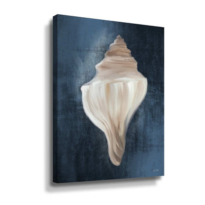 Elegant Conch Shell Oil Painting on Canvas - Coastal Home Decor Art