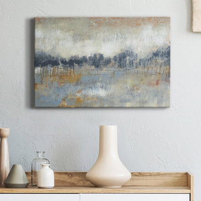 Serene Abstract Landscape with Cool Tones and Horizon Depth