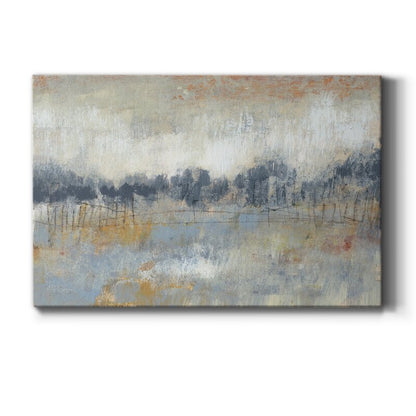 Serene Abstract Landscape with Cool Tones and Horizon Depth