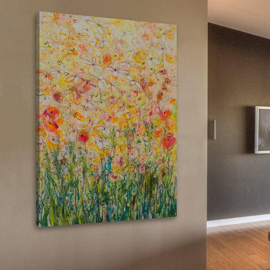 Colorful Floral Oil Painting for Bright and Cheerful Home Decor