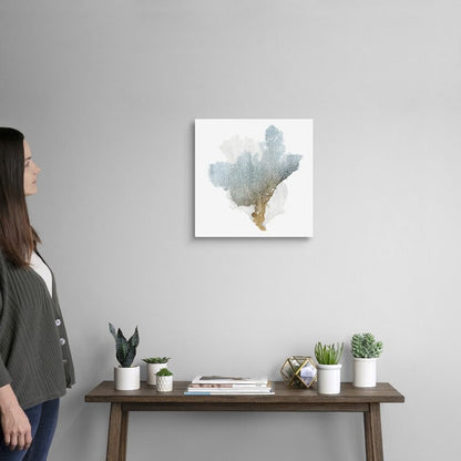 Elegant Coral Abstract Oil Painting for Modern Home Decor