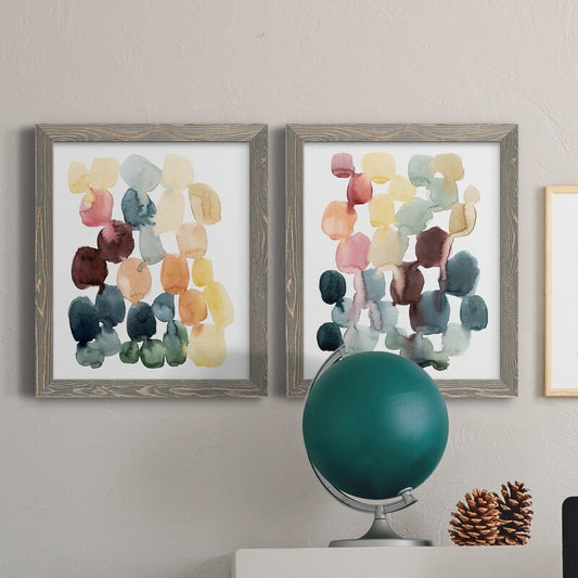 Abstract Desert Stones Artwork - Elegant Two-Piece Oil Painting Print