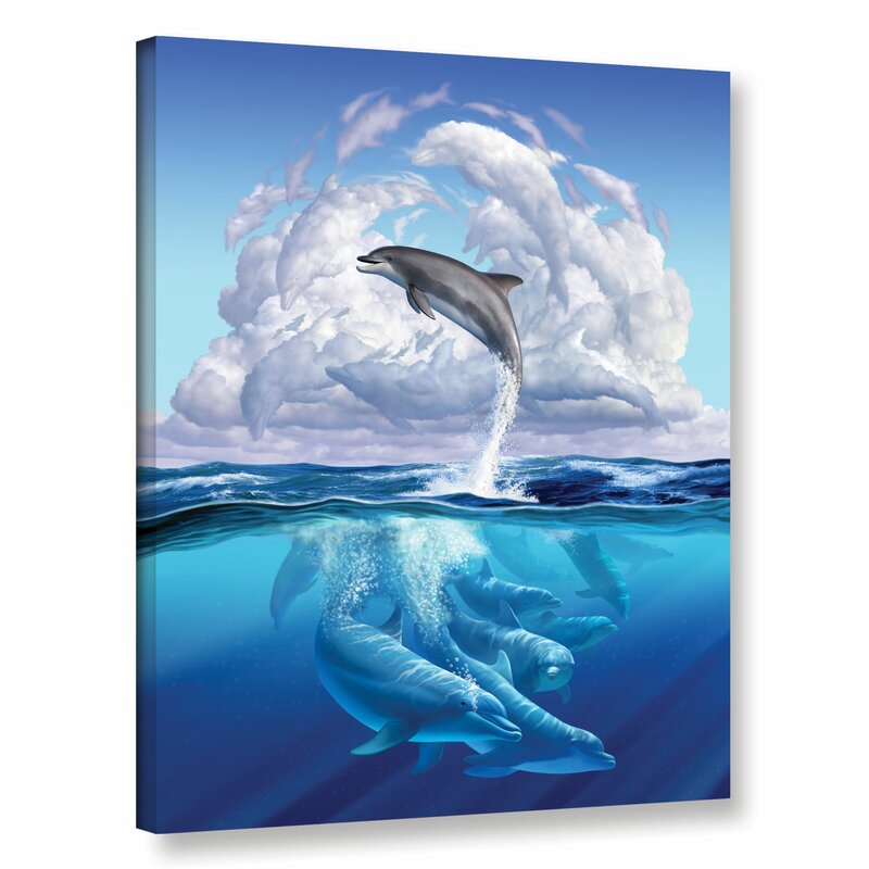 Vibrant Dolphin Dance in Oceanic Wonderland
