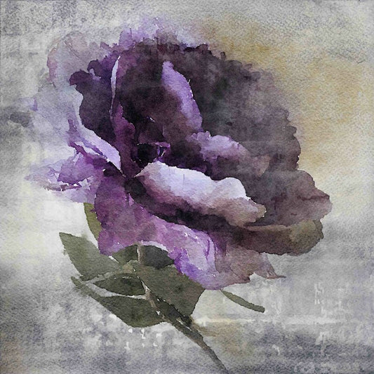 Elegant Purple Flower Oil Painting - Romantic Nature Artwork
