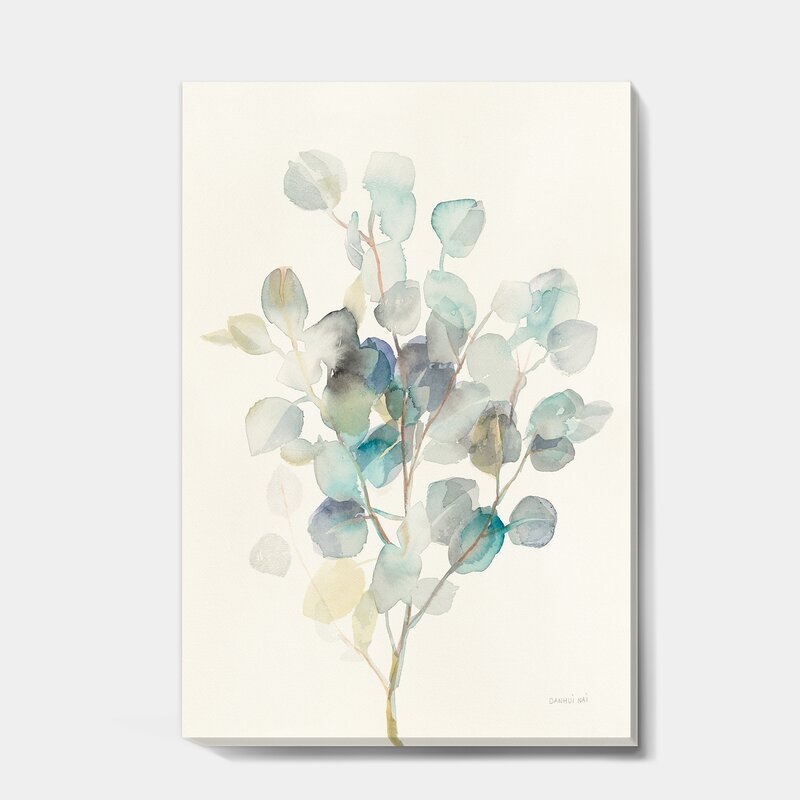 Elegant Eucalyptus Leaves Oil Painting for Modern Home Decor