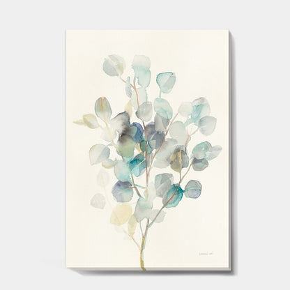 Elegant Eucalyptus Leaves Oil Painting for Modern Home Decor