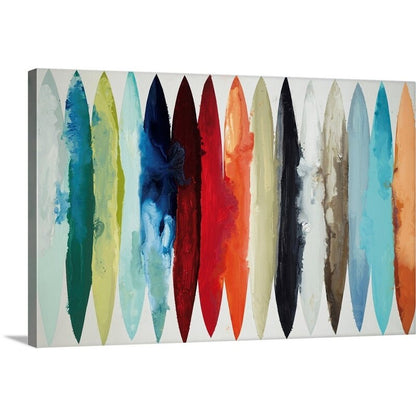 Vibrant Abstract Surfboard Art for Modern Home Decor