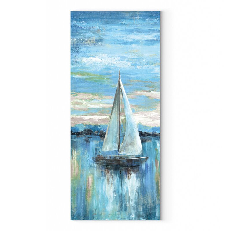 Tranquil Evening on the Bay with Majestic Sailboat and Serene Blue Waters