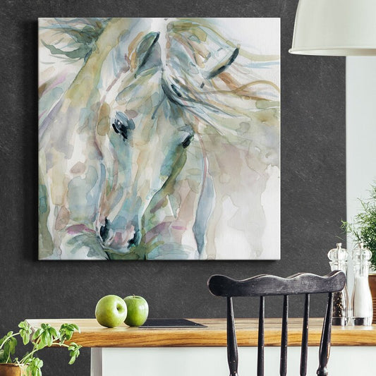 Majestic Horse Portrait - Vibrant Oil Painting for Equine Art Lovers