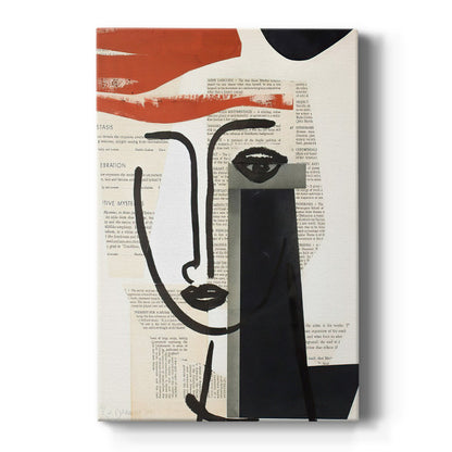Modern Art Abstract Portrait with Bold Colors and Textured Depth