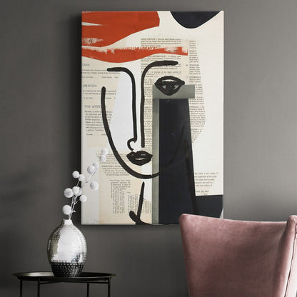 Modern Art Abstract Portrait with Bold Colors and Textured Depth