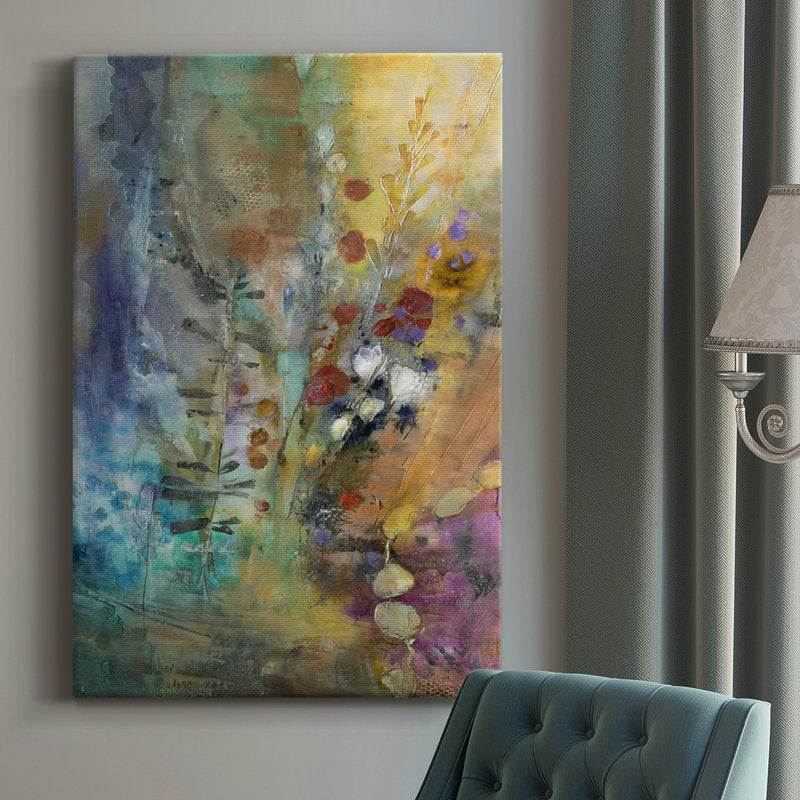 Abstract Autumn Bliss: Vibrant Oil Painting for Modern Home Decor