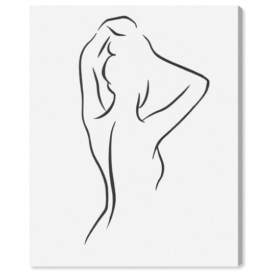 Elegant Woman Silhouette Oil Painting for Modern Home Decor