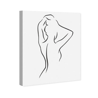 Elegant Woman Silhouette Oil Painting for Modern Home Decor