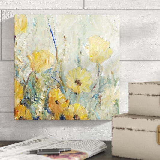 Bright Floral Abstract Oil Painting