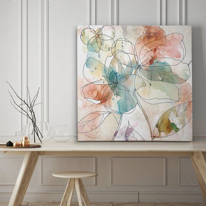 Elegant Floral Abstract Art for Home Decor and Wall Aesthetic