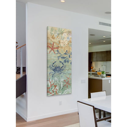 Coastal Floral Crab Artwork