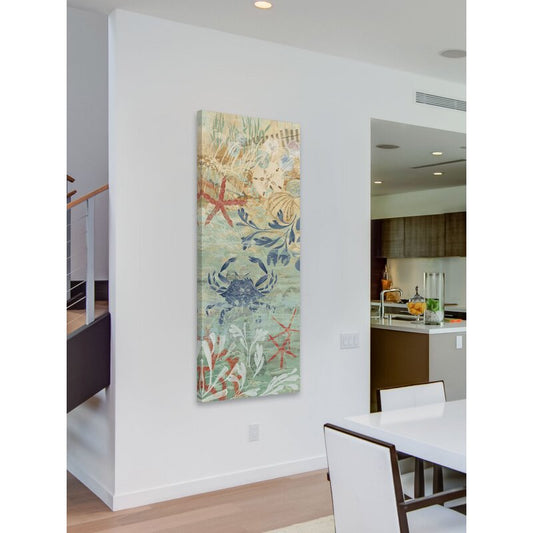 Coastal Floral Crab Artwork