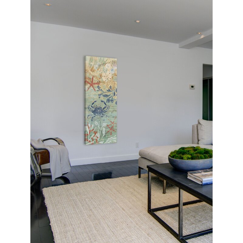 Coastal Floral Crab Artwork