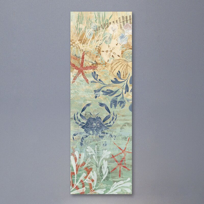 Coastal Floral Crab Artwork