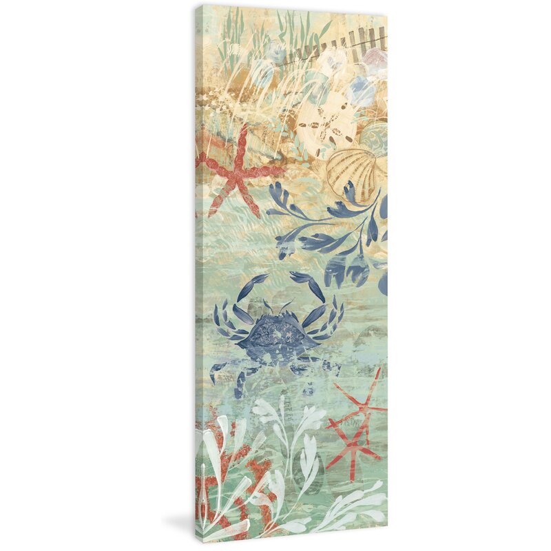 Coastal Floral Crab Artwork