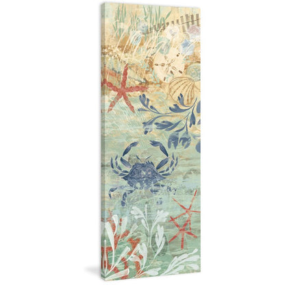 Coastal Floral Crab Artwork