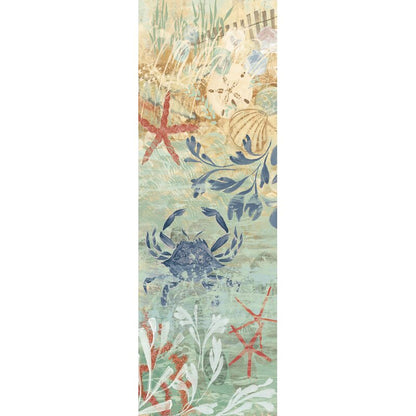 Coastal Floral Crab Artwork