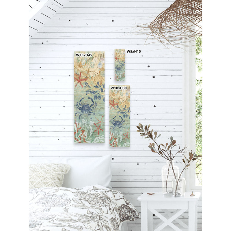 Coastal Floral Crab Artwork