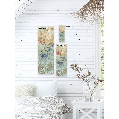 Coastal Floral Crab Artwork