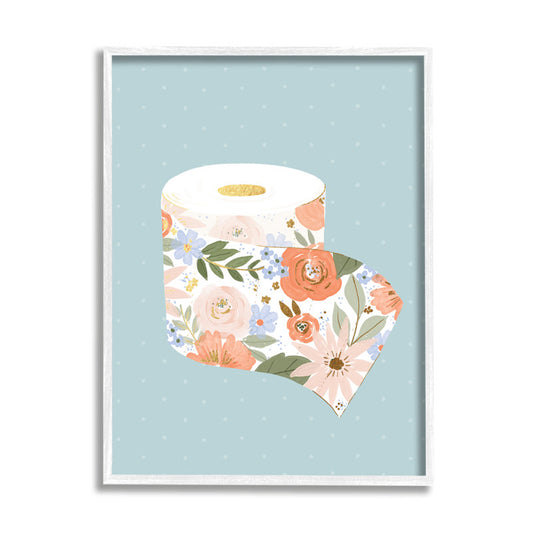 Charming Floral Print Toilet Paper Art for Cozy Home Decor