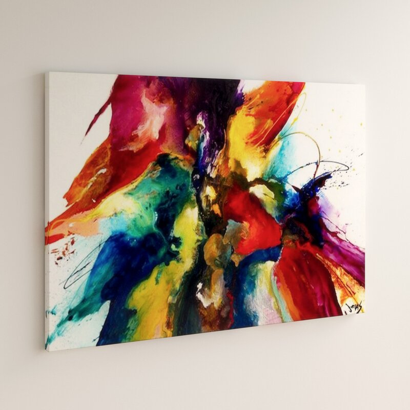 Vibrant Abstract Fusion Oil Painting for Modern Home Decor