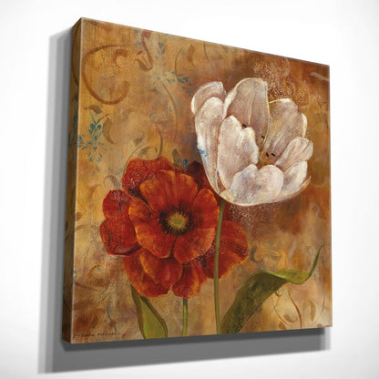 Elegant Floral Harmony in Oil – Stunning White and Red Flower Painting