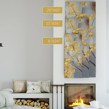Elegant Forsythia Garden Oil Painting - Bright Floral Art for Home Décor