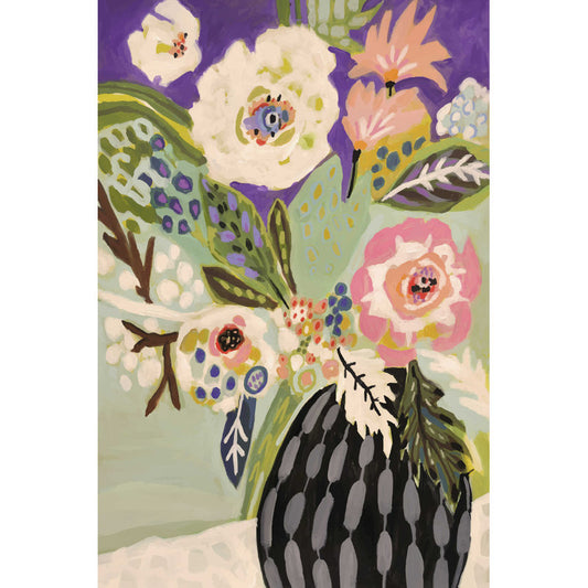 Vibrant Floral Still Life Oil Painting for Home Decor
