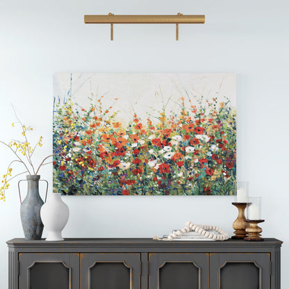 Vibrant Floral Garden Oil Painting