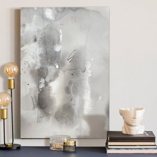 Abstract Grey Landscape Oil Painting for Modern Home Decor