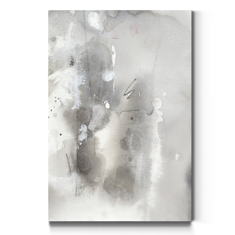 Abstract Grey Landscape Oil Painting for Modern Home Decor
