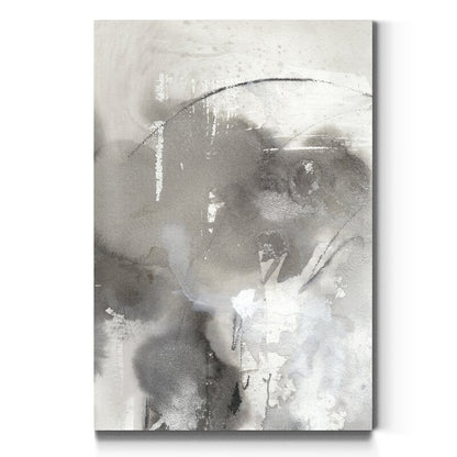Elegant Abstract Oil Painting for Modern Home Décor in Grayscale Tones