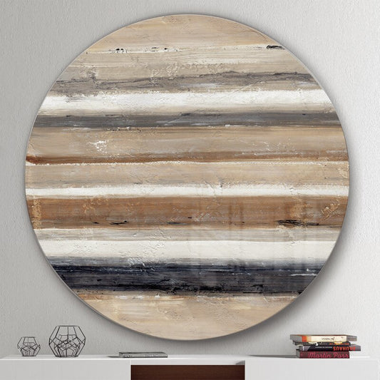 Natural Balance Geometric Circle Oil Painting for Modern Home D√©cor
