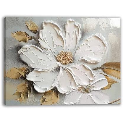 Elegant Gilded Floral Oil Painting for Modern Home Décor
