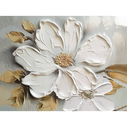 Elegant Gilded Floral Oil Painting for Modern Home Décor