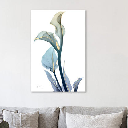 Elegant Gold Accented Calla Lily Oil Painting for Modern Home Decor