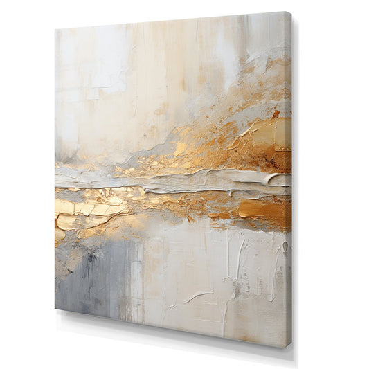 Golden Beige Abstract Painting for Modern Home Decor